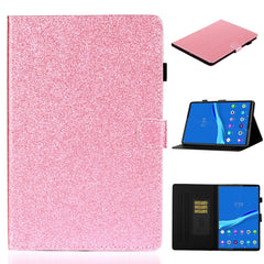 Glossy Glitter Powder Horizontal Flip Leather Case with Holder & Card Slot & Sleep / Wake-up Function, For Huawei MediaPad M5 lite, For Lenovo Tab M10 Plus TB-X606F, For Lenovo Tab M10 TB-X605F / X505