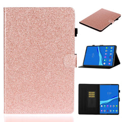 Glossy Glitter Powder Horizontal Flip Leather Case with Holder & Card Slot & Sleep / Wake-up Function, For Huawei MediaPad M5 lite, For Lenovo Tab M10 Plus TB-X606F, For Lenovo Tab M10 TB-X605F / X505
