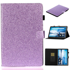 Glossy Glitter Powder Horizontal Flip Leather Case with Holder & Card Slot & Sleep / Wake-up Function, For Huawei MediaPad M5 lite, For Lenovo Tab M10 Plus TB-X606F, For Lenovo Tab M10 TB-X605F / X505