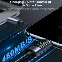 JOYROOM S-CC100A16 100W USB-C / Type-C to USB-C / Type-C Digital Display Fast Charging Data Cable