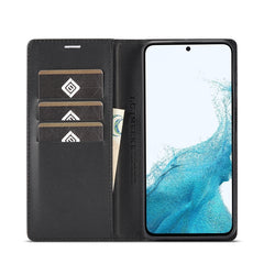 LC.IMEEKE Carbon Fiber PU + TPU Horizontal Flip Leather Phone Case, For Samsung Galaxy A24 4G