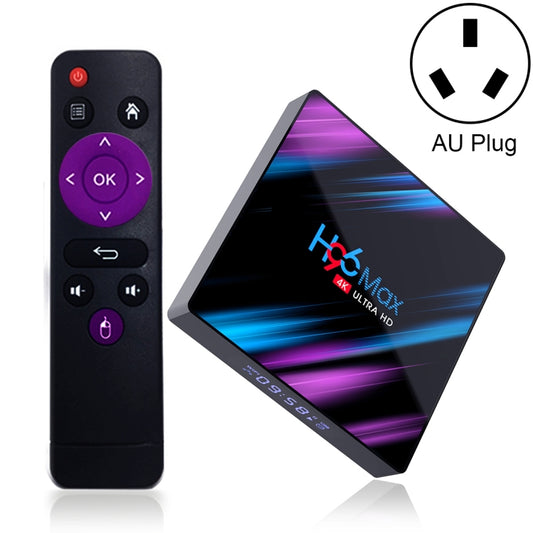 H96 Max-3318 4K Ultra HD Android TV Box with Remote Controller, Android 10.0, RK3318 Quad-Core 64bit Cortex-A53, 4GB+64GB, Support TF Card / USBx2 / AV / Ethernet, AU Plug, EU Plug, UK Plug, US Plug