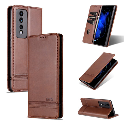 AZNS Magnetic Calf Texture Flip Leather Phone Case, For Honor 80 GT