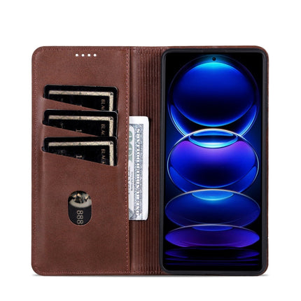 AZNS Magnetic Calf Texture Flip Leather Phone Case