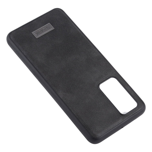 SULADA Shockproof TPU + Handmade Leather Protective Case, For Huawei P40, For Huawei P40 Pro