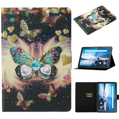 Coloured Drawing Pattern Horizontal Flip Leather Case with Holder & Card Slot & Sleep / Wake-up Function, For Huawei MediaPad M5 lite, For Lenovo Tab M10 Plus TB-X606F, For Lenovo Tab M10 TB-X605F / X505