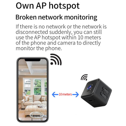 X2 Smart HD Mini WiFi Camera Support Night Vision & Motion Detection & TF Card, X2