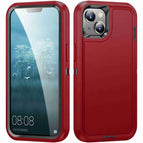 For iPhone 14 Plus / Red + Black