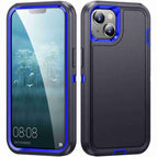 For iPhone 14 Plus / Dark Blue + Royal Blue
