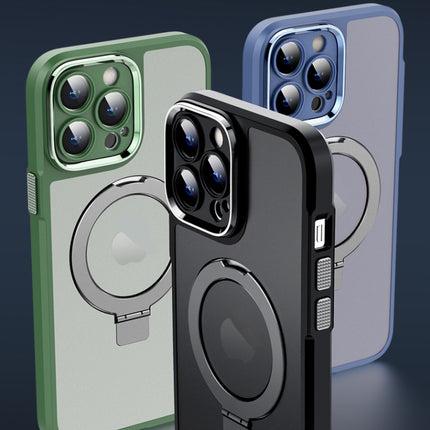 MagSafe Magnetic Metal Holder Phone Case, For iPhone 14, For iPhone 14 Plus, For iPhone 14 Pro, For iPhone 13 Pro Max