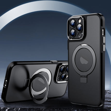 MagSafe Magnetic Metal Holder Phone Case, For iPhone 14, For iPhone 14 Plus, For iPhone 14 Pro, For iPhone 13 Pro Max