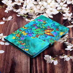 Coloured Drawing Horizontal Flip Leather Case with Holder & Card Slot & Sleep / Wake-up Function