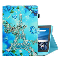 Coloured Drawing Horizontal Flip Leather Case with Holder & Card Slot & Sleep / Wake-up Function
