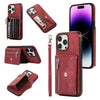 Zipper RFID Card Slot Phone Case with Short Lanyard, For iPhone 12 Pro Max, For iPhone 11, For iPhone 11 Pro, For iPhone 11 Pro Max