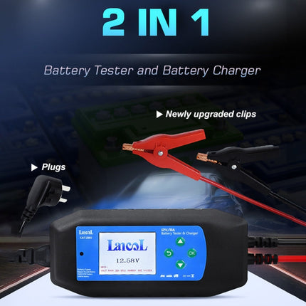 CAT-280 2 in 1 Car Battery Charger & Color Screen Battery Tester, EU Plug