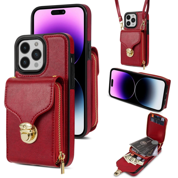 Zipper Hardware Card Wallet Phone Case, For iPhone 14 Pro Max, For iPhone 14 Pro, For iPhone 14 Plus, For iPhone 14 / 13, For iPhone 13 Pro Max, For iPhone 13 Pro