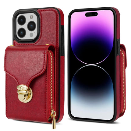 Zipper Hardware Card Wallet Phone Case, For iPhone 14 Pro Max, For iPhone 14 Pro, For iPhone 14 Plus, For iPhone 14 / 13