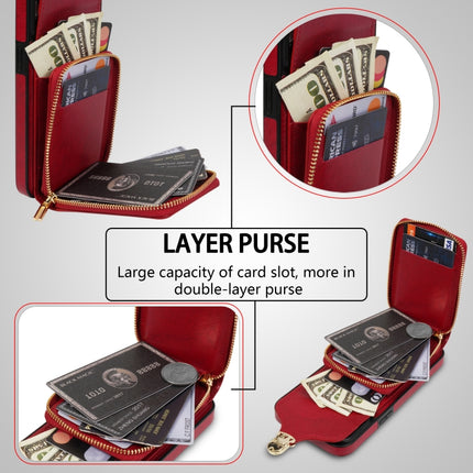Zipper Hardware Card Wallet Phone Case, For iPhone 14 Pro Max, For iPhone 14 Pro, For iPhone 14 Plus, For iPhone 14 / 13