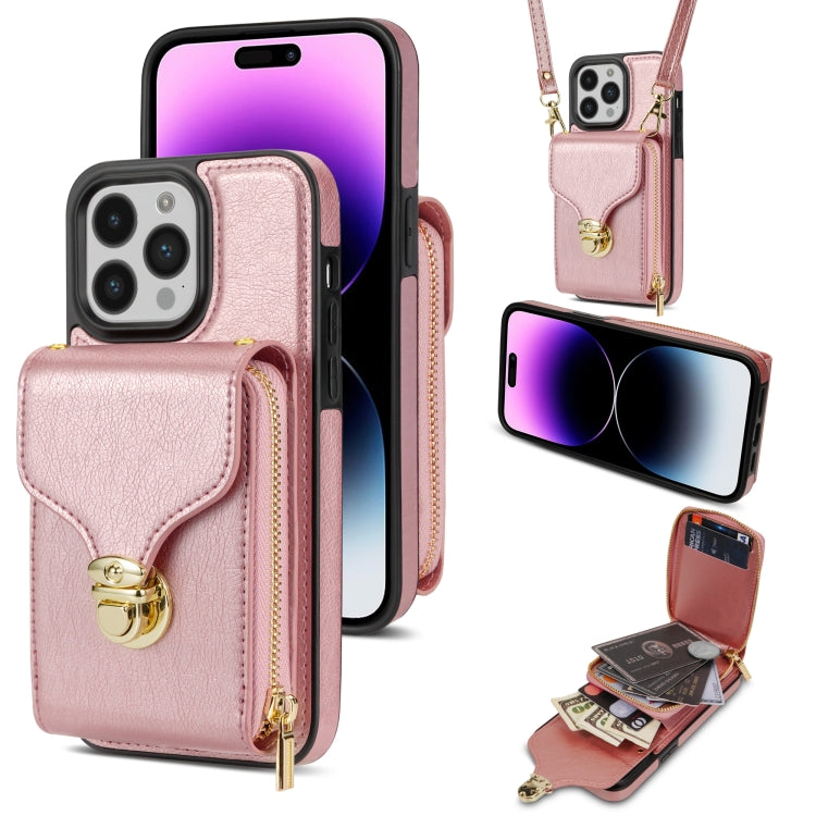 Zipper Hardware Card Wallet Phone Case, For iPhone 14 Pro Max, For iPhone 14 Pro, For iPhone 14 Plus, For iPhone 14 / 13, For iPhone 13 Pro Max, For iPhone 13 Pro