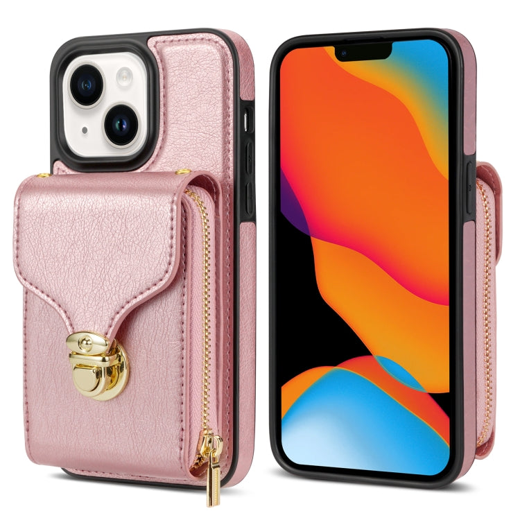 Zipper Hardware Card Wallet Phone Case, For iPhone 14 Pro Max, For iPhone 14 Pro, For iPhone 14 Plus, For iPhone 14 / 13, For iPhone 13 Pro Max, For iPhone 13 Pro