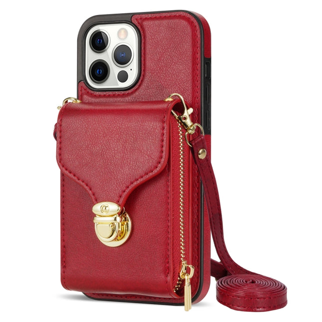 Zipper Hardware Card Wallet Phone Case, For iPhone 13 Pro Max, For iPhone 13 Pro, For iPhone 12 Pro Max, For iPhone 12 / 12 Pro