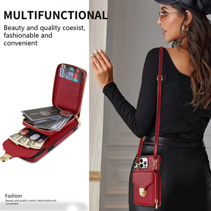 Zipper Hardware Card Wallet Phone Case, For iPhone 11 Pro Max, For iPhone 11 Pro, For iPhone 11, For iPhone 13 mini