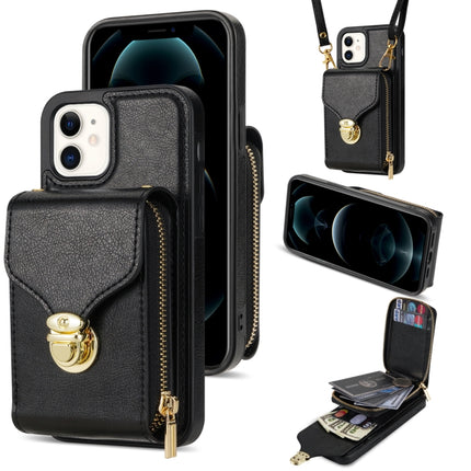 Zipper Hardware Card Wallet Phone Case, For iPhone 11 Pro Max, For iPhone 11 Pro, For iPhone 11, For iPhone 13 mini