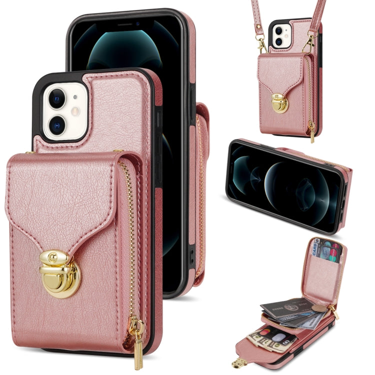 Zipper Hardware Card Wallet Phone Case, For iPhone 12 Pro Max, For iPhone 12 / 12 Pro, For iPhone 11 Pro Max, For iPhone 11 Pro, For iPhone 11, For iPhone 13 mini