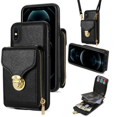 Zipper Hardware Card Wallet Phone Case, For iPhone 12 mini, For iPhone XS Max, For iPhone XS / X, For iPhone XR