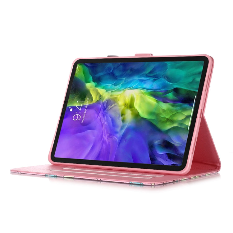 3D Colored Drawing Horizontal Flip Leather Case, with Sleep / Wake-up Function & Holder & Card Slo & Wallet, For iPad Pro 11 (2020)