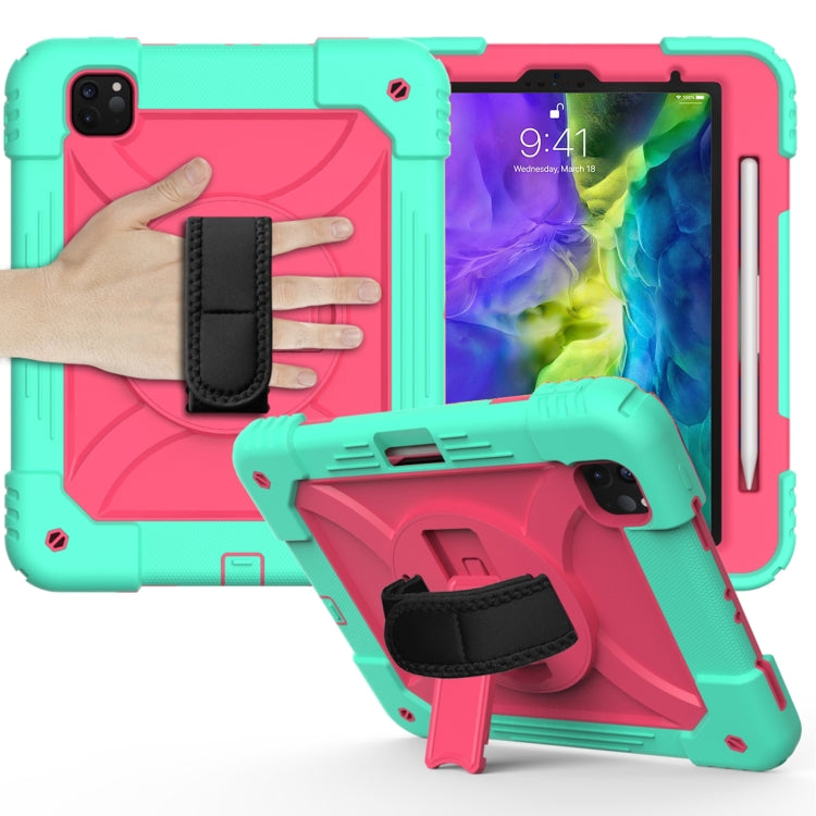 Shockproof  PC + Silicone Combination Case with Holder & Hand Strap & Shoulder strap, For iPad 10.2, For iPad Pro 11 (2020), For Samsung Galaxy Tab A 8.4 (2020)