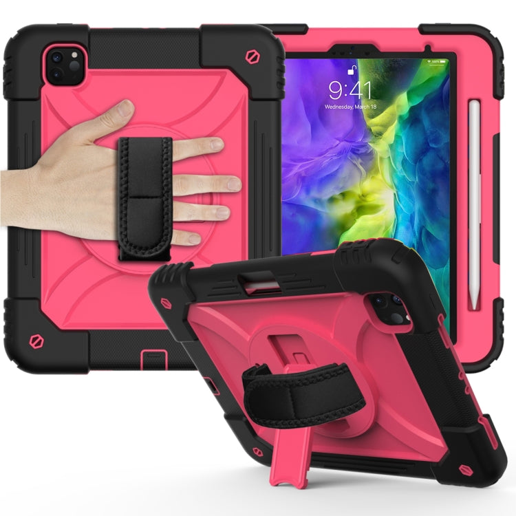 Shockproof  PC + Silicone Combination Case with Holder & Hand Strap & Shoulder strap, For iPad 10.2, For iPad Pro 11 (2020), For Samsung Galaxy Tab A 8.4 (2020)