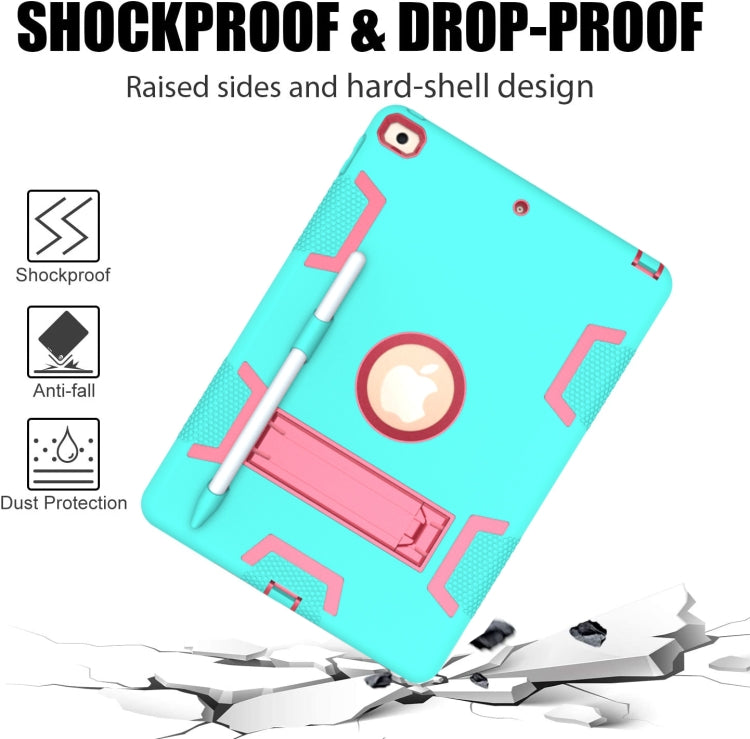 Shockproof PC + Silicone Protective Case with Holder & Pen Slot, For iPad 10.2