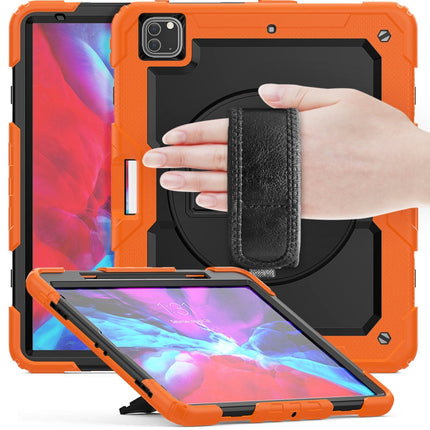 Shockproof Colorful Silicone + PC Protective Case with Holder & Shoulder Strap & Hand Strap & Pen Slot, For iPad Pro 12.9 (2020)