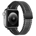For Apple Watch Series 8&7 41mm / SE 2&6&SE&5&4 40mm / 3&2&1 38mm / Black+Silver