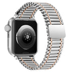 For Apple Watch Series 8&7 41mm / SE 2&6&SE&5&4 40mm / 3&2&1 38mm / Silver+Rose Gold