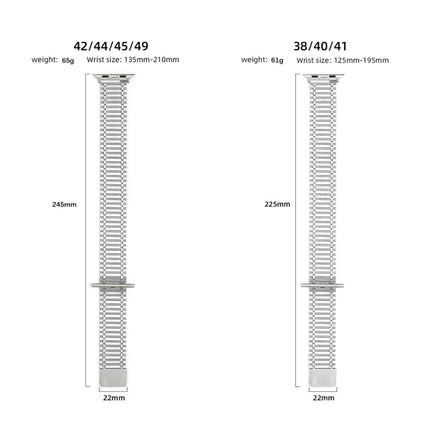Chain Magnetic Stainless Steel Watch Band, For Apple Watch Series 8&7 41mm / SE 2&6&SE&5&4 40mm / 3&2&1 38mm, For Apple Watch Ultra 49mm / Series 8&7 45mm / SE 2&6&SE&5&4 44mm / 3&2&1 42mm