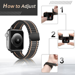 Chain Magnetic Stainless Steel Watch Band, For Apple Watch Series 8&7 41mm / SE 2&6&SE&5&4 40mm / 3&2&1 38mm, For Apple Watch Ultra 49mm / Series 8&7 45mm / SE 2&6&SE&5&4 44mm / 3&2&1 42mm