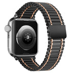 For Apple Watch Ultra 49mm / Series 8&7 45mm / SE 2&6&SE&5&4 44mm / 3&2&1 42mm / Black+Rose Gold