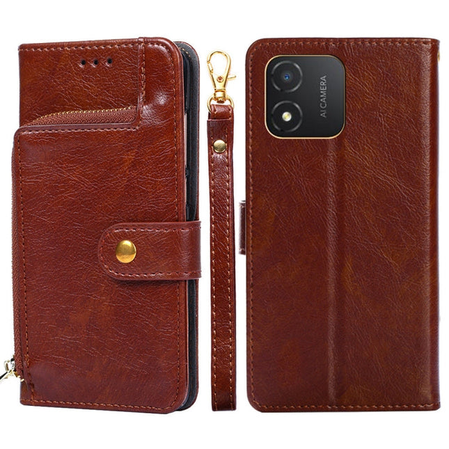 Zipper Bag Leather Phone Case, For Honor X5 4G, For Honor X40, For OnePlus Ace 2V 5G