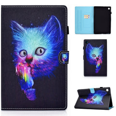 Colored Drawing Stitching Horizontal Flip Leather Case, with Holder & Card Slots & Sleep / Wake-up Function, For Lenovo Tab M10 HD TB-X505F, For Lenovo M10 Plus TB-X606F