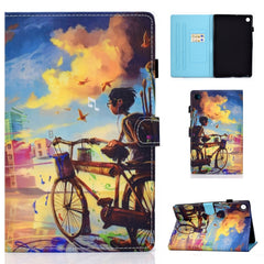 Colored Drawing Stitching Horizontal Flip Leather Case, with Holder & Card Slots & Sleep / Wake-up Function, For Lenovo Tab M10 HD TB-X505F, For Lenovo Tab M10 Plus TB-X606F