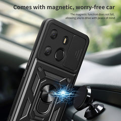 Sliding Camera Cover Design TPU+PC Protective Case, For Tecno Pop 7 Pro / Spark Go 2023