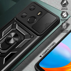 Sliding Camera Cover Design TPU+PC Protective Case, For Tecno Pop 7 Pro / Spark Go 2023