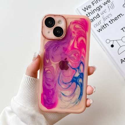Oil Painting Electroplating TPU Phone Case, For iPhone 14, For iPhone 14 Pro, For iPhone 14 Plus, For iPhone 14 Pro Max, For iPhone 13
