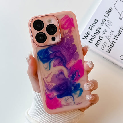 Oil Painting Electroplating TPU Phone Case, For iPhone 14, For iPhone 14 Pro, For iPhone 14 Plus, For iPhone 14 Pro Max, For iPhone 13
