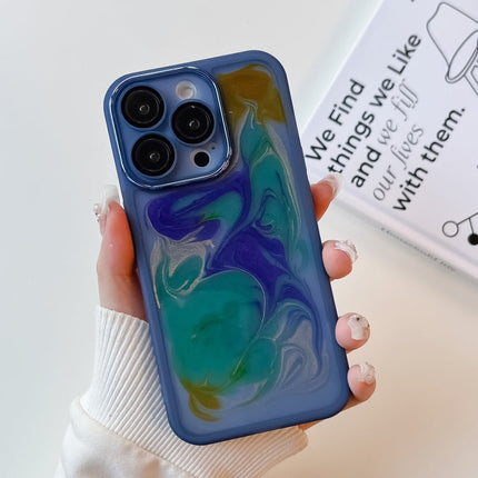 Oil Painting Electroplating TPU Phone Case, For iPhone 14, For iPhone 14 Pro, For iPhone 14 Plus, For iPhone 14 Pro Max, For iPhone 13