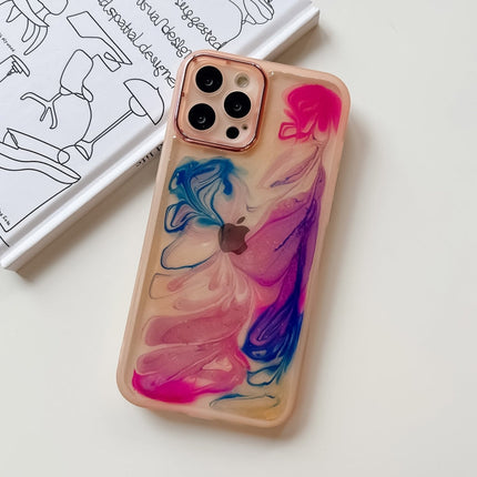 Oil Painting Electroplating TPU Phone Case, For iPhone 12 Pro Max, For iPhone 11 Pro, For iPhone 11 Pro Max, For iPhone SE 2022/2020 / 8 / 7