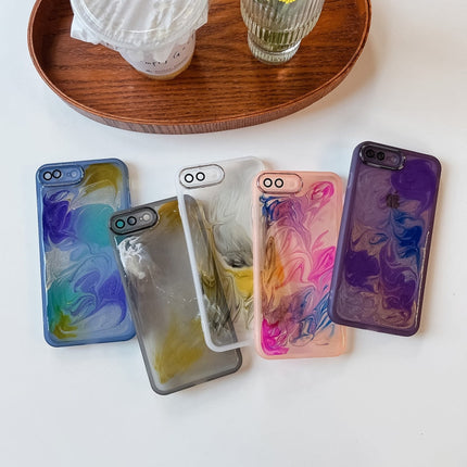 Oil Painting Electroplating TPU Phone Case, For iPhone 8 Plus / 7 Plus, For iPhone X / XS, For iPhone XS Max, For iPhone XR