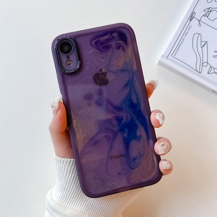 Oil Painting Electroplating TPU Phone Case, For iPhone 8 Plus / 7 Plus, For iPhone X / XS, For iPhone XS Max, For iPhone XR